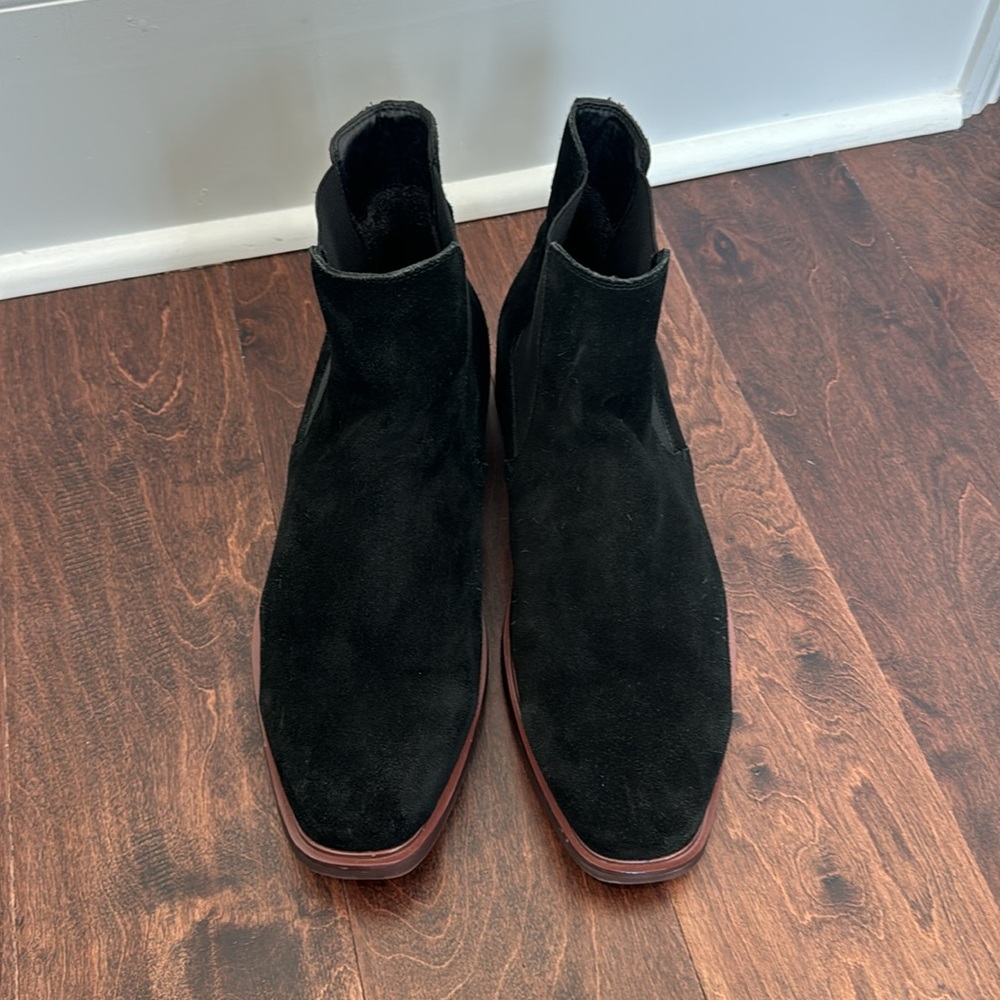 Steve Madden Men’s Black Suede Leather Ankle Boots Booties Fall Winter, size 12 - Picture 5 of 7